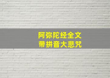 阿弥陀经全文 带拼音大悲咒